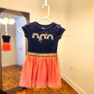 Epic Threads Toddler 3T Rainbow Short Sleeve Tutu dress